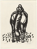 Artist: b'Boag, Yvonne.' | Title: b'Woman on horse' | Date: 1985 | Technique: b'lithograph, printed in black ink, from one stone' | Copyright: b'\xc2\xa9 Yvonne Boag'