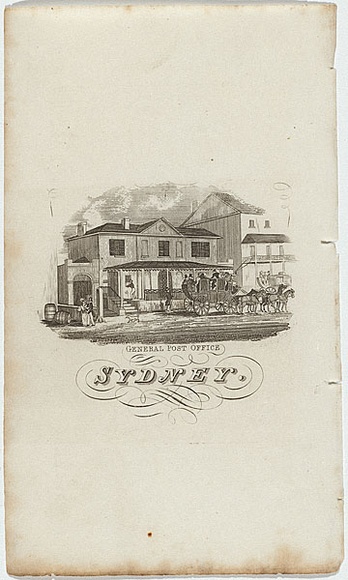 Title: b'Advertisement: General Post Office, Sydney.' | Date: 1838 | Technique: b'engraving, printed in black ink, from one plate'