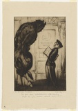Artist: b'Dyson, Will.' | Title: b'Our younger novelists: You poor dear antediluvian old thing, what do you know about sin!.' | Date: c.1929 | Technique: b'drypoint, printed in black ink, from one plate'