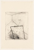 Title: b'Table - June 76' | Date: 1976 | Technique: b'drypoint, printed in black ink, from one perspex plate'