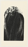 Artist: AMOR, Rick | Title: Not titled (large raven front on 2). | Date: (1990) | Technique: woodcut, printed in black ink, from one block
