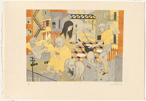 Artist: b'White, Susan Dorothea.' | Title: b'At home: no.278' | Date: 1978 | Technique: b'lithograph, printed in colour, from multiple stones'