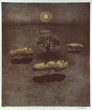 Artist: b'Doggett-Williams, Phillip.' | Title: b'Peaceful arbour' | Date: 1991 | Technique: b'lithograph, printed in colour, from multiple stones'