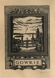 Artist: b'FEINT, Adrian' | Title: b'Bookplate: Gowrie.' | Date: (1936) | Technique: b'wood-engraving, printed in black ink, from one block' | Copyright: b'Courtesy the Estate of Adrian Feint'