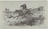 Artist: b'GILL, S.T.' | Title: b'Bushrangers flight.' | Date: 1855-56 | Technique: b'lithograph, printed in black ink, from one stone'