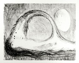 Artist: BOYD, Arthur | Title: St Francis lying down in the wilderness. | Date: (1965) | Technique: lithograph, printed in black ink, from one plate | Copyright: Reproduced with permission of Bundanon Trust