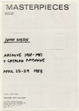 Artist: Nixon, John. | Title: Masterpieces: Out of the Seventies | Date: 1983 | Technique: photocopy