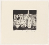 Artist: Cummings, Elizabeth. | Title: Flower jug. | Date: 2001 | Technique: etching and aquatint, printed in black ink, from one plate