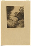 Artist: b'Gruner, Elioth.' | Title: b'The cascade' | Date: 1927 | Technique: b'drypoint, printed in black ink with plate-tone, from one plate'