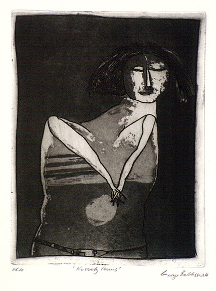 Artist: b'BALDESSIN, George' | Title: b'Kossatz Venus.' | Date: 1966 | Technique: b'etching and aquatint, printed in black ink, from one plate'