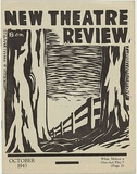 Artist: b'Bainbridge, John.' | Title: b'(frontcover) New theatre review: October 1945.' | Date: October 1945 | Technique: b'linocut, printed in black ink, from one block; letterpress text'