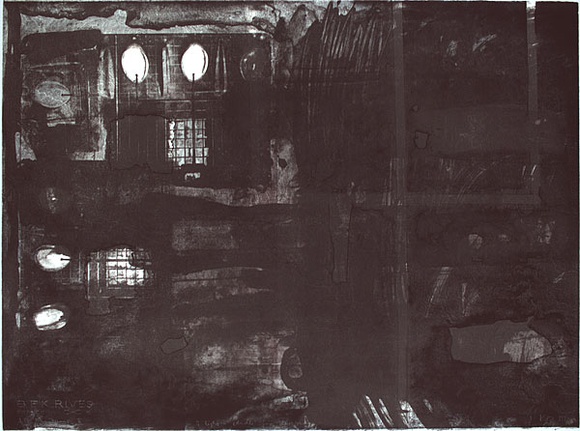 Artist: b'Koch-Sanders, Donny.' | Title: b'I light a candle for Duchamp' | Date: 1990 | Technique: b'lithograph with photo-stencil, printed in black ink, from one stone' Artist: b'Koch-Sanders, Donny.' | Title: b'I light a candle for Duchamp' | Date: 1990 | Technique: b'lithograph with photo-stencil, printed in black ink, from one stone'
