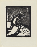Artist: b'MADDOCK, Bea' | Title: b'Icarus learning to fly' | Date: January 1963 | Technique: b'lithograph worked in touche, printed in black ink by hand-burnishing, from one stone'
