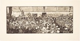 Artist: b'Flynn, Jo.' | Title: b'One hundred skeletons.' | Date: 1989 | Technique: b'etching, aquatint and roulette, printed in black ink with plate-tone, from one plate'