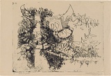 Artist: b'Hodgkinson, Frank.' | Title: b'Bull and symbols' | Date: 1954 | Technique: b'lithograph, printed in black ink, from one stone'