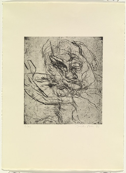 Artist: b'PARR, Mike' | Title: b'The wind' | Date: 1993 | Technique: b'etching, foul bite printed in black ink, from one plate'