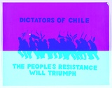 Artist: Artist unknown. | Title: Dictators of Chile | Date: after 1973 | Technique: screenprint, printed in red and black ink, from two stencils