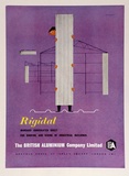 Artist: b'Bainbridge, John.' | Title: b'Rigidal mansard corrugated sheet (full page colour advertisement).' | Date: c.1958 | Technique: b'photo-lithograph'