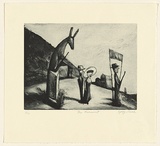 Artist: b'Shead, Garry.' | Title: b'The monument' | Date: 1991-94 | Technique: b'etching and aquatint, printed in black ink, from one plate' | Copyright: b'\xc2\xa9 Garry Shead'