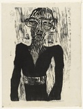 Artist: b'HANRAHAN, Barbara' | Title: b'Figure' | Date: 1962 | Technique: b'woodcut, printed in black ink, from one block'