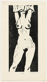 Artist: AMOR, Rick | Title: Not titled (nude). | Date: 1980 | Technique: woodcut, printed in black ink, from one block