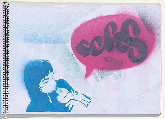 Title: b'Chickenpox' | Date: 2003-2004 | Technique: b'stencil, printed with colour aerosol paint, from multiple stencils'