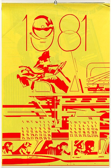 Title: b'January, February.' | Date: 1980 | Technique: b'screenprint, printed in colour, from one stencil'