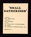 Artist: Robertson, Ian. | Title: Small gatherings, wordcards: 16 cards in plastic envelope from the portfolio Rare birds with sticky wings. | Date: c.1978 | Technique: offset-lithograph, printed in black ink
