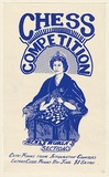 Artist: b'Arbuz, Mark.' | Title: bChess competition. Men's & Women's sections. | Date: 1976 | Technique: b'screenprint, printed in blue ink, from one stencil'