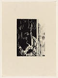 Artist: ZOFREA, Salvatore | Title: not titled [head] | Date: 1967 | Technique: woodcut, printed in black ink, from one block