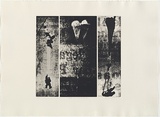 Artist: b'MADDOCK, Bea' | Title: b'Black and white chutes' | Date: 1976, June | Technique: b'photo-etching and aquatint, printed in black ink, from one plate'