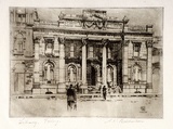 Artist: Baldwinson, Arthur. | Title: Free Library, Geelong. | Date: 1928 | Technique: etching, printed in dark brown ink with plate-tone, from one  plate