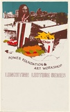 Artist: b'UNKNOWN' | Title: b'Power Foundation and Art Workshop: lunchtime lecture series.' | Date: 1980 | Technique: b'screenprint, printed in colour, from four stencils'