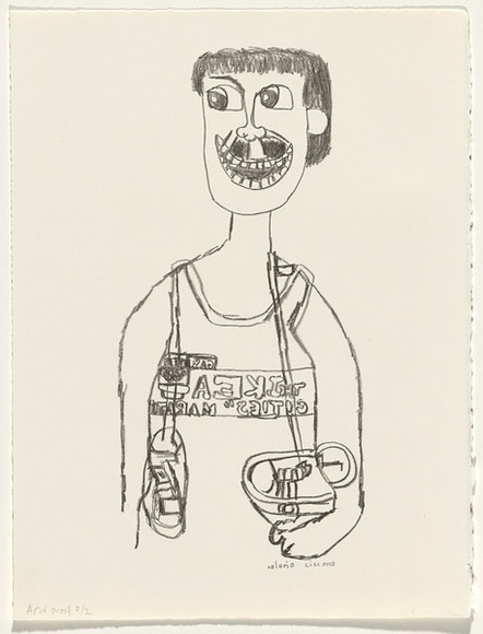 Artist: b'Ciccone, Valerio.' | Title: b'Marathon man' | Date: 1992, June | Technique: b'lithograph, printed in black ink, from one stone'