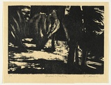 Artist: AMOR, Rick | Title: Gardens by the city. | Date: 1990 | Technique: woodcut, printed in black ink, from one block