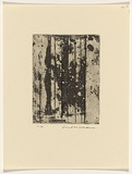 Artist: b'WILLIAMS, Fred' | Title: b'Landscape panel. Number 6' | Date: 1962 | Technique: b'aquatint, drypoint and engraving, printed in black ink, from one copper plate' | Copyright: b'\xc2\xa9 Fred Williams Estate'