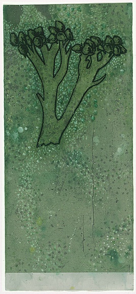 Title: b'Sea floor 31' | Date: 2009 | Technique: b'digital print, printed in colour, from digital file; etching, printed in green ink, from one plate; hand-painted'
