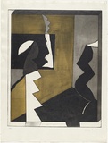 Artist: b'BALDESSIN, George' | Title: b'Window and factory smoke.' | Date: 1968 | Technique: b'colour etching and aquatint printed in intaglio and relief'