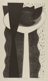 Artist: LINCOLN, Kevin | Title: Vase and fruit | Date: 1989 | Technique: lithograph, printed in black ink, from one stone