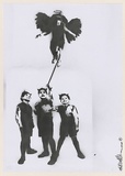 Artist: MEGGS, | Title: Kite on street. | Date: 2004 | Technique: stencil, printed in black ink, from one stencil