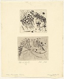 Artist: b'WALKER, Murray' | Title: b'Near Kanumbra (Victoria)' | Date: 1963 | Technique: b'drypoint, printed in black ink, from two plates'