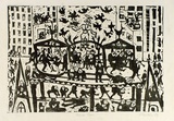 Artist: b'Allen, Joyce.' | Title: bKing's Cross. | Date: 1969 | Technique: b'linocut, printed in black ink, from one block'