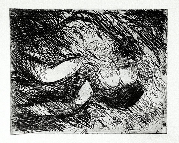 Artist: b'BOYD, Arthur' | Title: b'Lovers in a thicket.' | Date: (1962-63) | Technique: b'etching and aquatint, printed in black ink, from one plate' | Copyright: b'Reproduced with permission of Bundanon Trust'