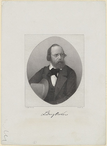 Artist: b'Schoenfeld, Frederick.' | Title: b'Ludwig Becker.' | Date: 1861 | Technique: b'lithograph, printed in black ink, from one stone'