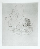 Artist: b'BOYD, Arthur' | Title: b'Icarus falling.' | Date: 1971 | Technique: b'etching, printed in black ink, from one plate' | Copyright: b'Reproduced with permission of Bundanon Trust'