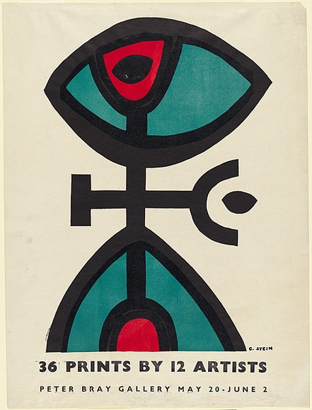 Artist: b'Stein, Guenter.' | Title: b'36 prints by 12 artists' | Date: 1955 | Technique: b'lithograph, printed in colour, from three plates' | Copyright: b'\xc2\xa9 Bill Stevens (name changed by deed poll in 1958)'