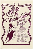 Artist: UNKNOWN | Title: Alfred in Wonderland. R.P.A.H. Revue '80. Union Theatre. | Date: 1980 | Technique: screenprint, printed in purple ink, from one stencil