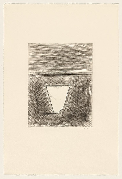 Title: b'Vase 3' | Date: 1980 | Technique: b'drypoint, printed in black ink, from one perspex plate'