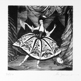 Artist: b'FEINT, Adrian' | Title: b'The dancer.' | Date: c.1925 | Technique: b'etching, printed in black ink, from one plate' | Copyright: b'Courtesy the Estate of Adrian Feint'