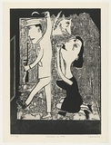 Artist: b'Sibley, Andrew.' | Title: b'Penelope in love' | Date: 1997 | Technique: b'etching and aquatint, printed in black ink with plate-tone, from one plate'